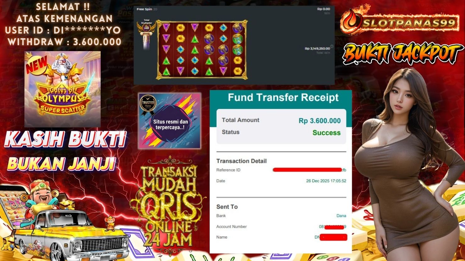 SLOTPANAS99 JACKPOT SLOT GATES OF OLYMPUS SUPER SCATTER